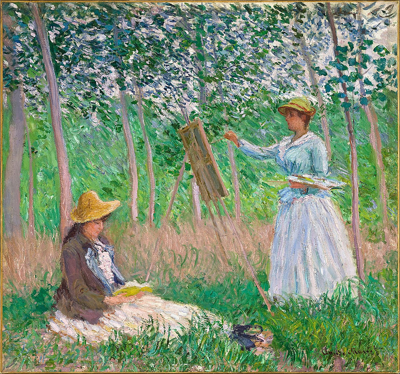CLAUDE MONET (1840-1926) - Blanche Hoschedé an ihrer Staffelei mit der lesenden Suzanne Hoschedé, 1887 | Foto: Los Angeles County Museum of Art