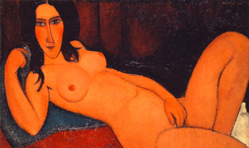 Amedeo Modigliani, ‘Reclining Nude with Loose Hair’, 1917. Foto: Osaka City Museum of Modern Art.