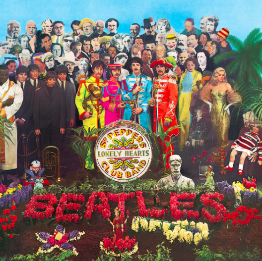 Peter Blake's design for the cover of the Beatles' Sgt. Pepper's Lonely Hearts Club