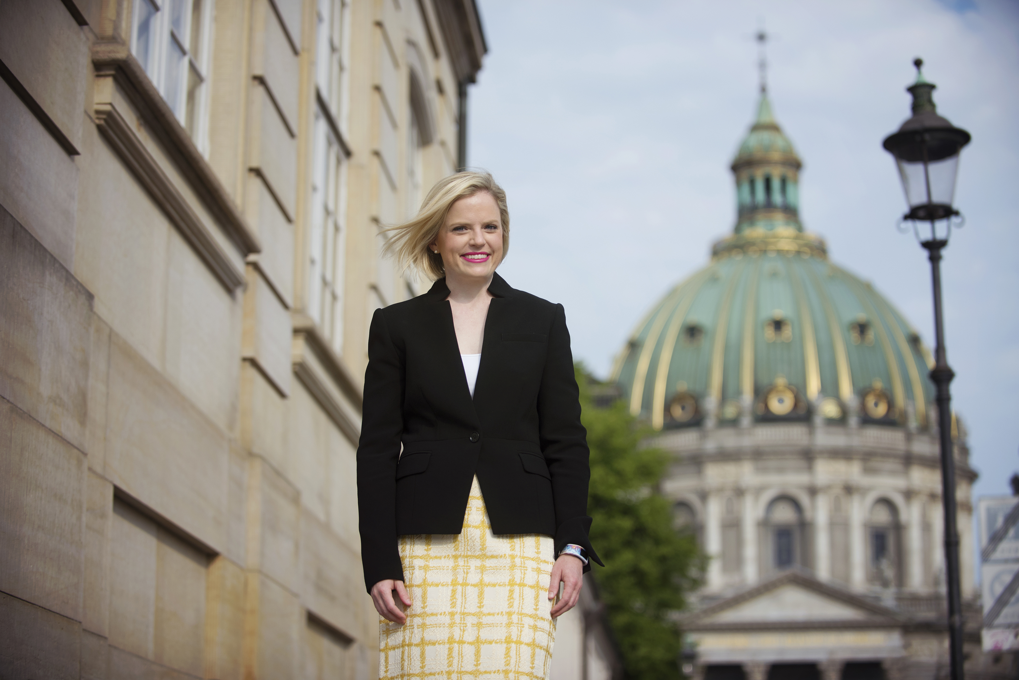 Jennifer Klos in Copenhagen. Photographed by Flytographer