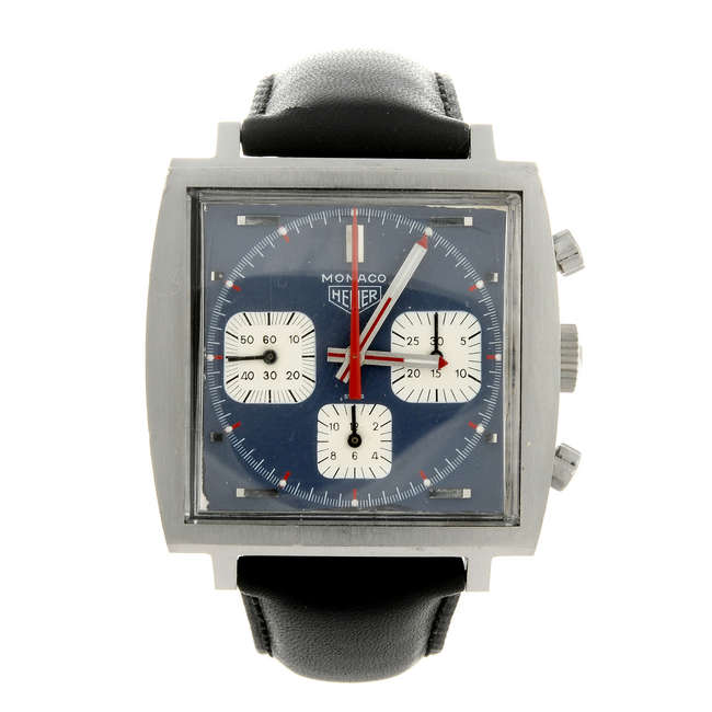 Le chronographe TAG Heuer Monaco Vintage est estimé 2 500 livres sterling par les experts de Fellows