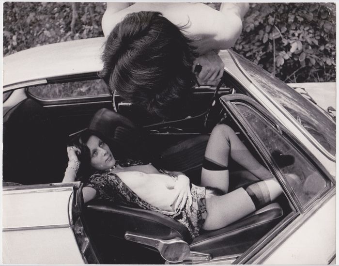 Unknown photographer, Nude scene with car, 1970s