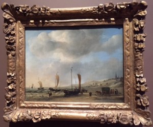 Warm glow at 'The Shore at Scheveningen', painted by both brothers van de Velde