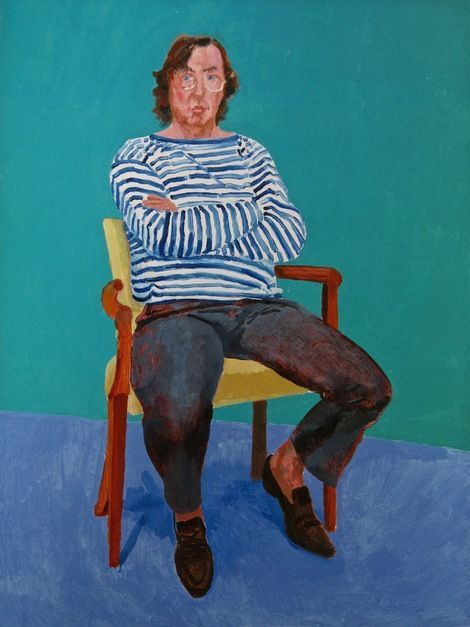 大衛·霍克尼(David Hockney)的 Gregory Evans肖像 圖片: Royal Academy(英國倫敦皇家藝術研究院)