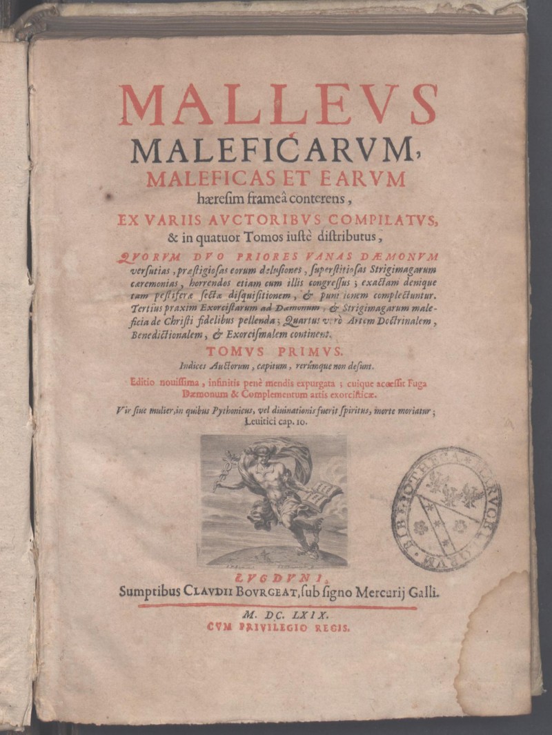 "Malleus Maleficarum", early edition.