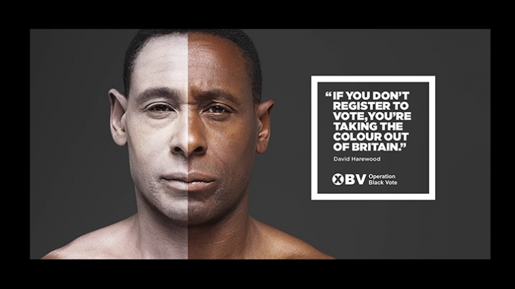盛世廣告(Saatchi & Saatchi),全球第四大廣告傳播集團為Operation Black Vote做的廣告。這個廣告受到一些爭議,它旨在鼓勵BAME社區(BAME指的是英國的少數族群Black, Asian, and minority ethnic)去投票。