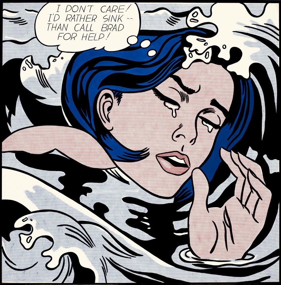 Roy Lichtenstein, ‘Drowning Girl’, 1963, parte della collezione del MoMA di New York.