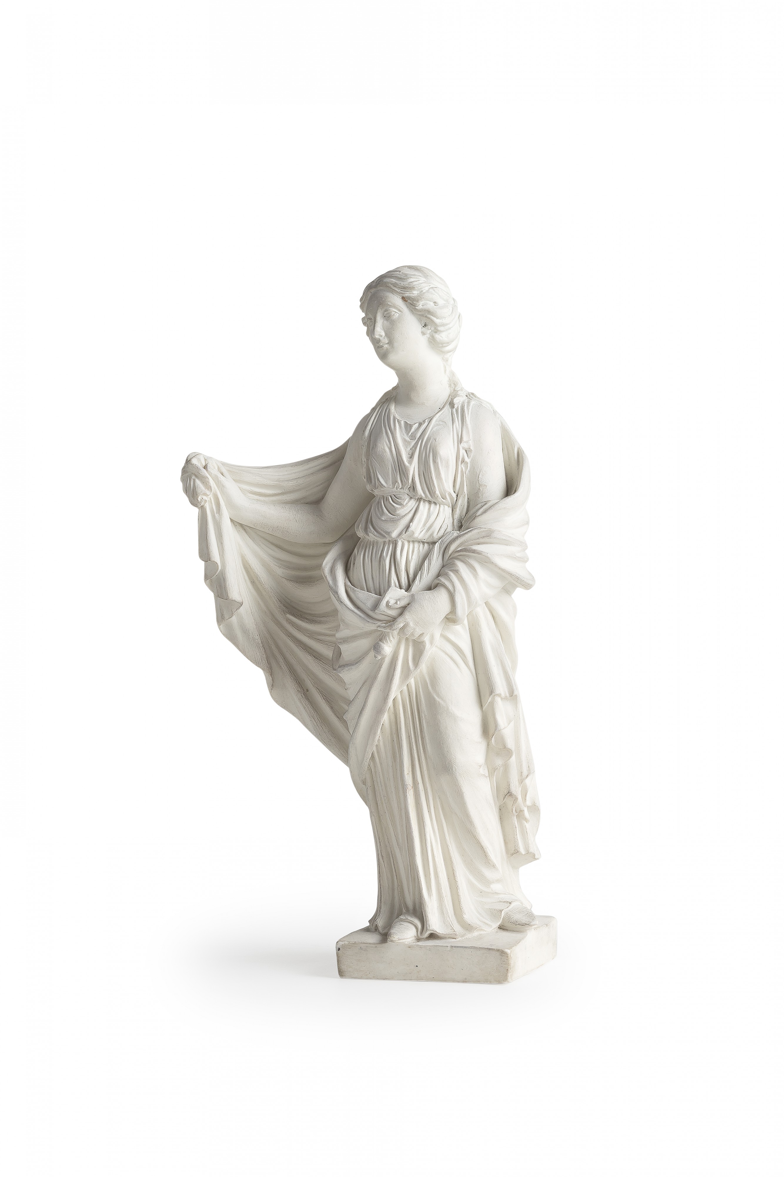 Naples, 18th century. Figures like this might be modelled on pieces used in ancient frescoes from the Roman cities destroyed by Vesuvius in 79 AD. The statuette was estimated at £1 200-1 400 and was sold for £2 125.