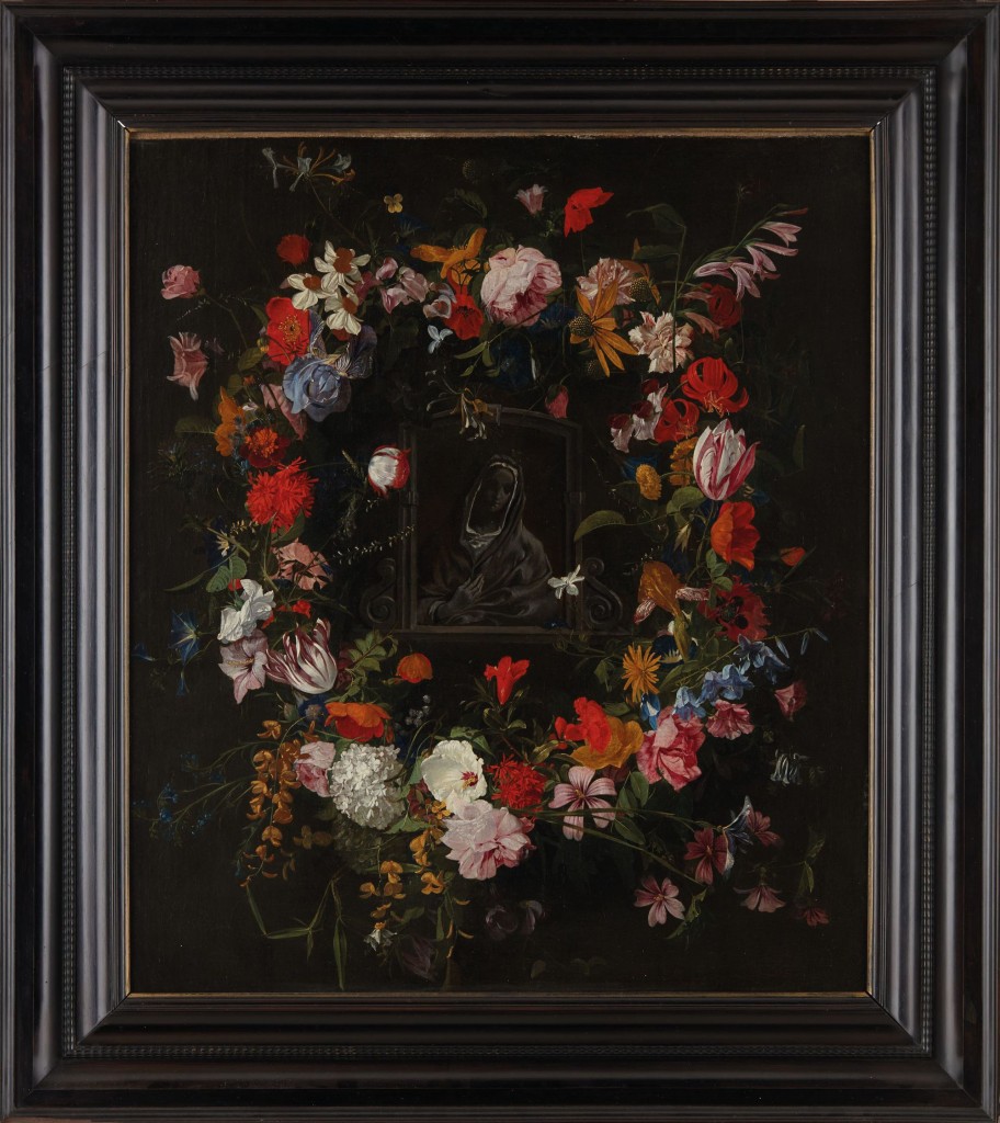 Madonna in a Flower Garland, Galle the Elder. Early 17th century, oil on canvas.