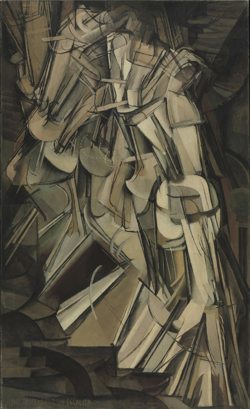 Nude Descending a Staircase, No. 2, Marcel Duchamp. 1912, oil on canvas.