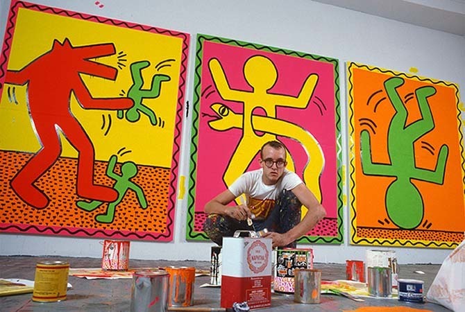 Keith Haring in seinem Studio