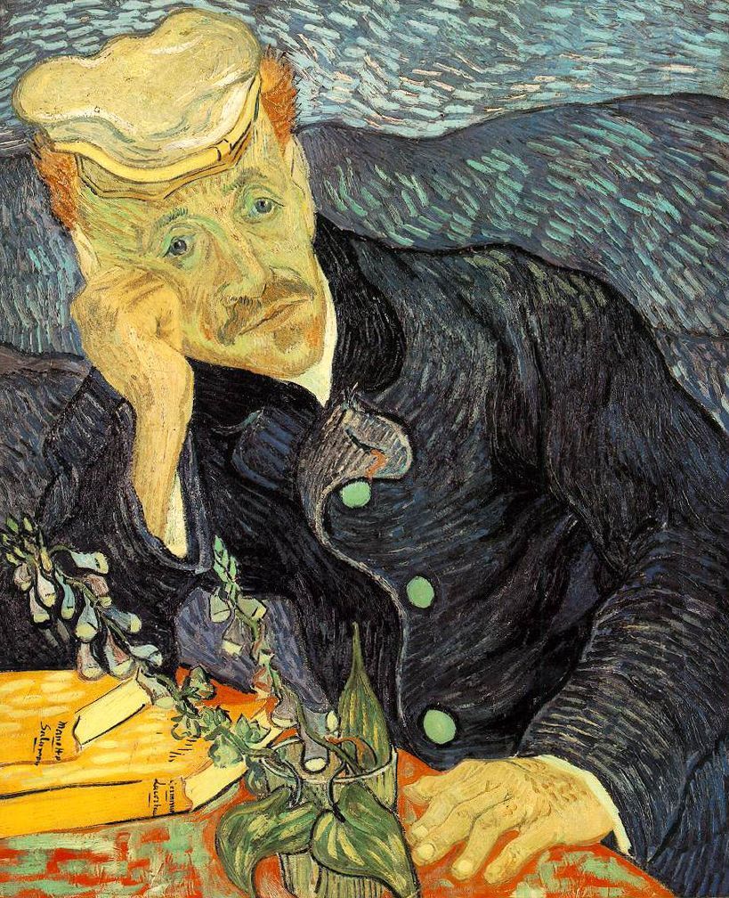 Vincent van Gogh, Portrait du Dr. Gachet, 1889, image via Wikipedia