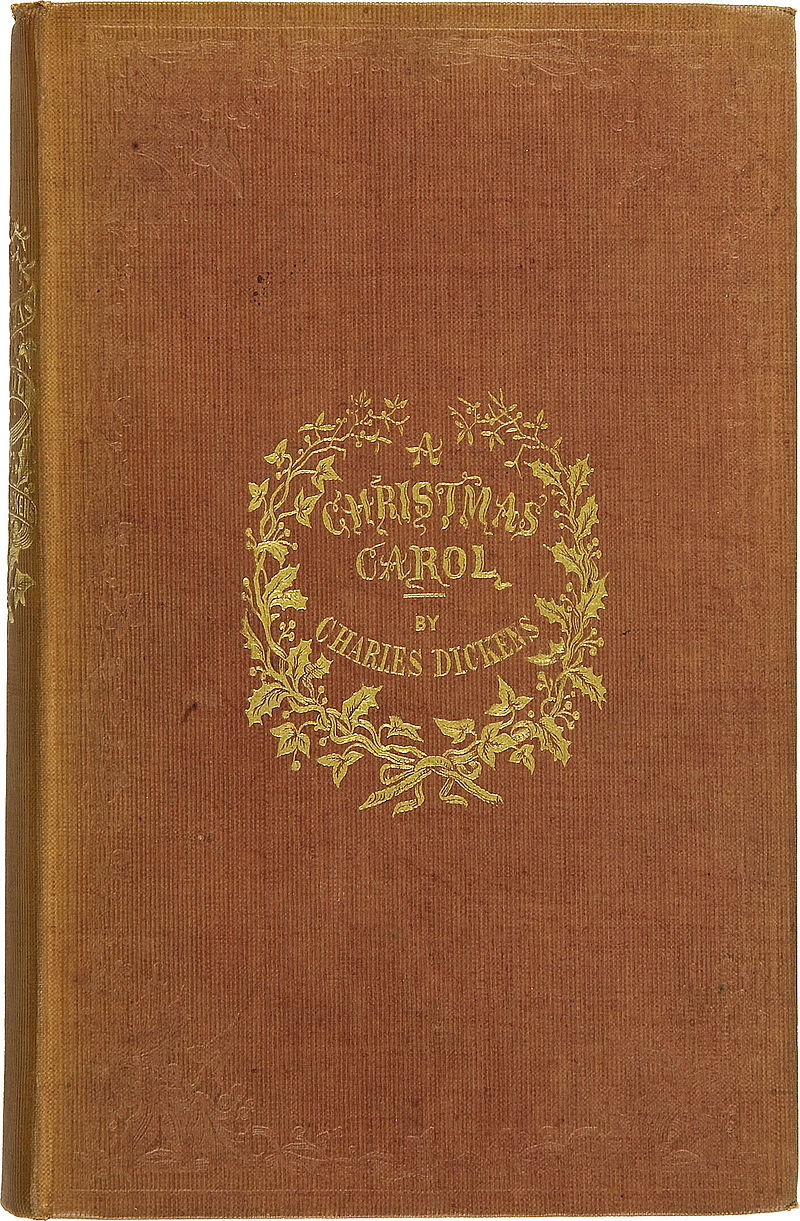 Omslaget till första utgåvan av A Christmas Carol. Foto via Wikipedia.