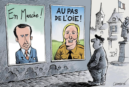 Le second tour, "une équation a deux inconnues" Dessin © Chappatte