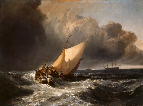 Dutch Boats in a Gale, J.M.W. Turner. 1801, oil on canvas.