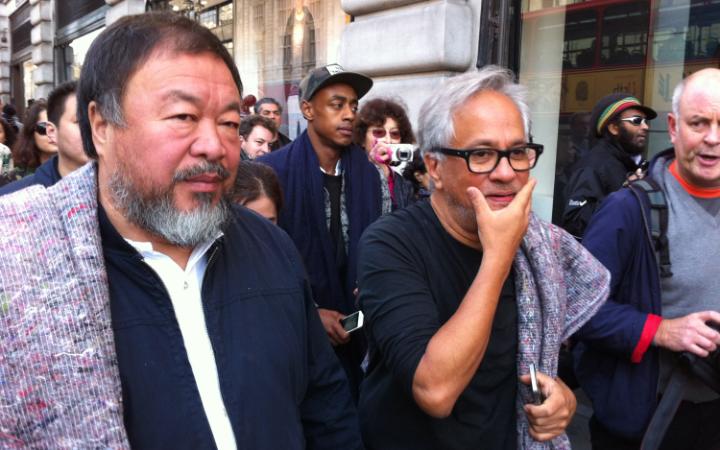 Anish Kappor and Ai Weiwei in September 2015. Image: the Telegraph