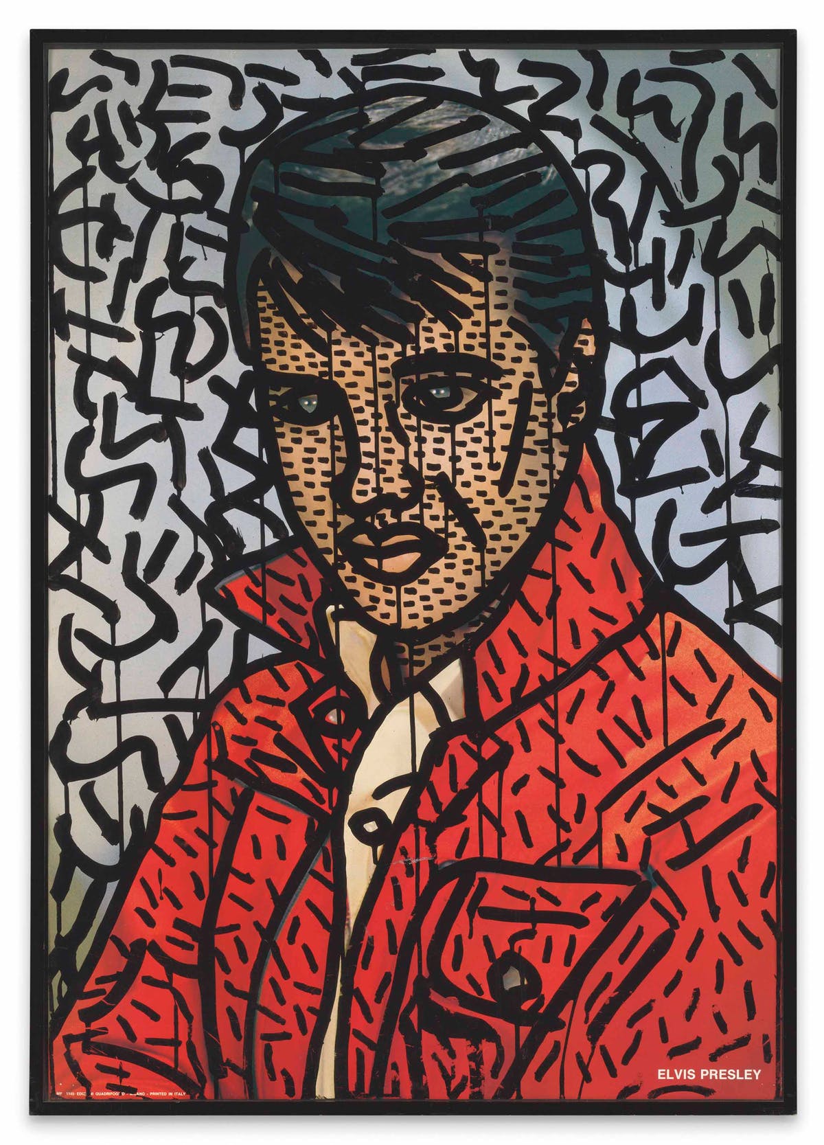 KEITH HARING. "Elvis Presley" (1982)