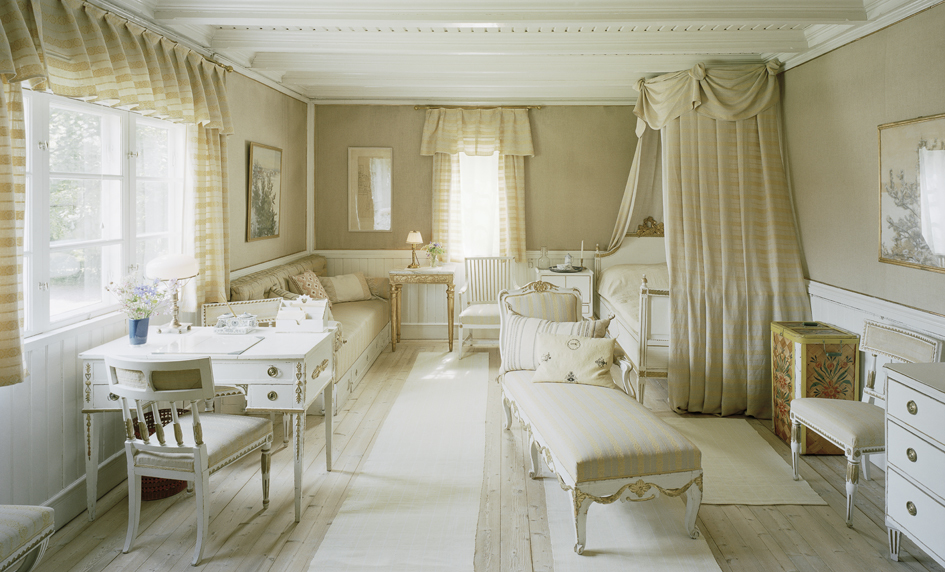 Das weiße Gästezimmer in Zorngården | Foto: Åke E:son Lindman