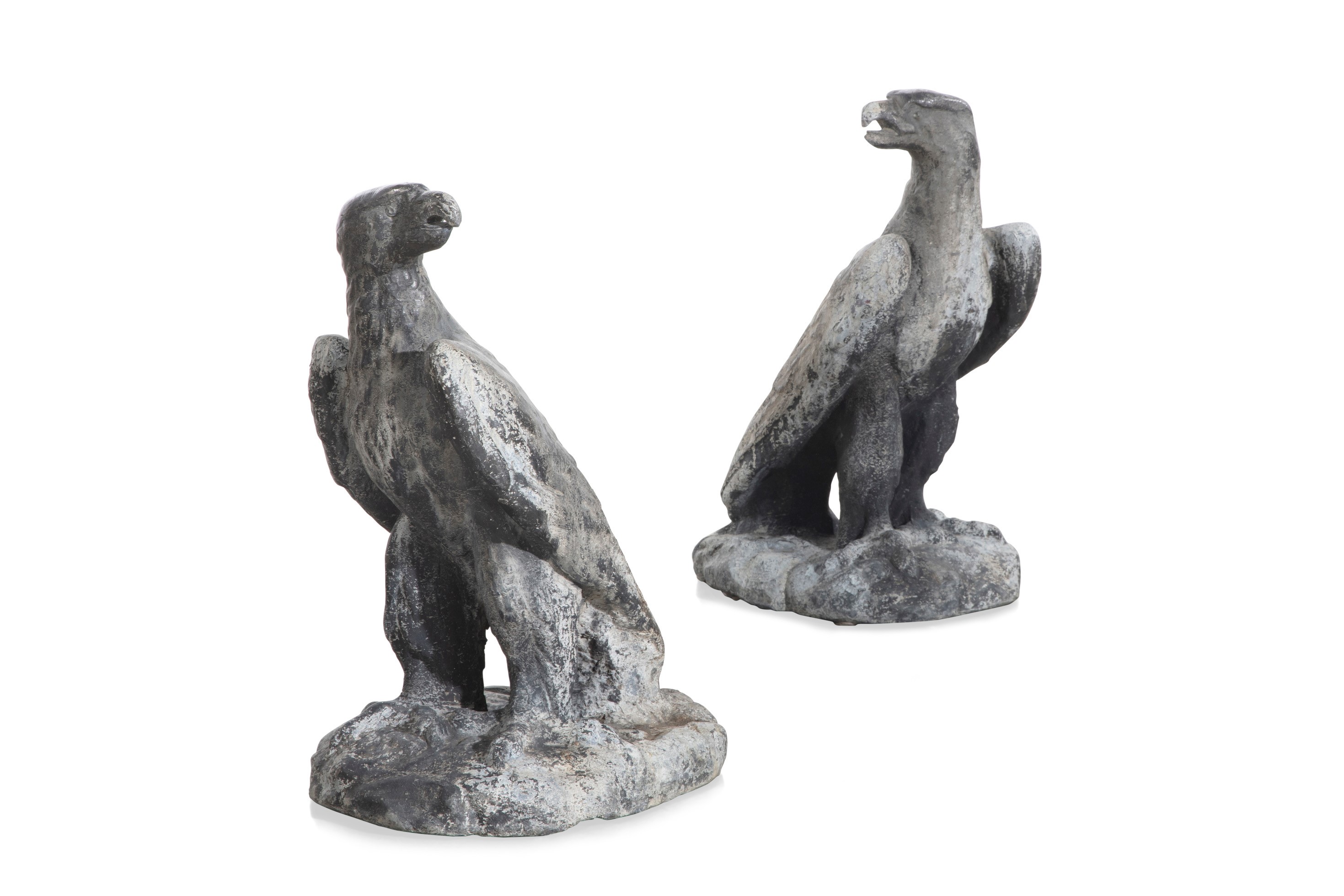 Pair of 19th century English lead eagle form gatepost finials (est. $1,000-1,500).