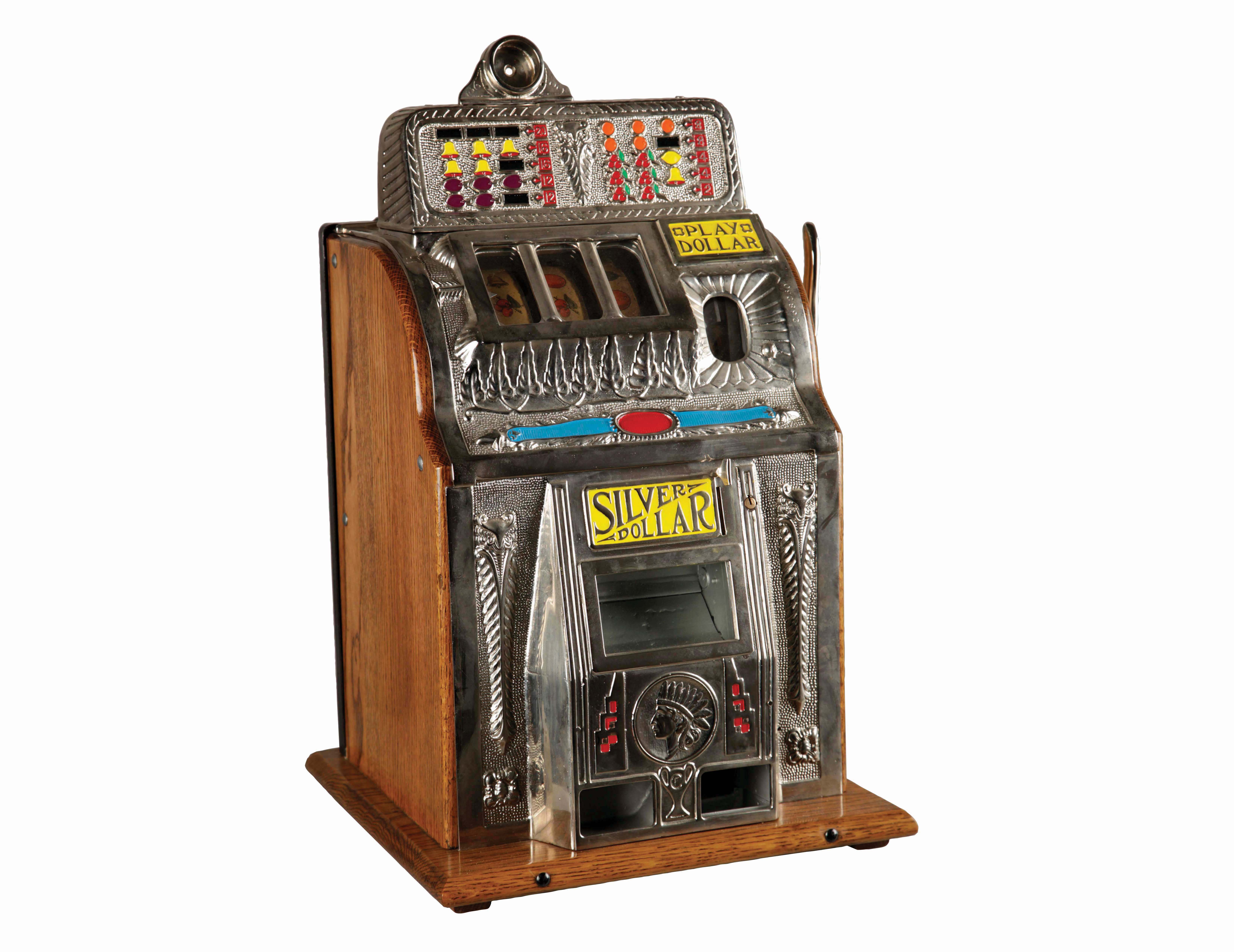 Machine à sous Charles Fey & Sons alimentée par 1 dollar en argent