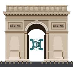 The concept of the new Celine logo based on the Arc de Triomphe. Image: Google Plus