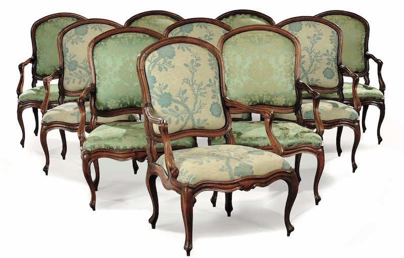 Ensemble de dix fauteuils Louis XV