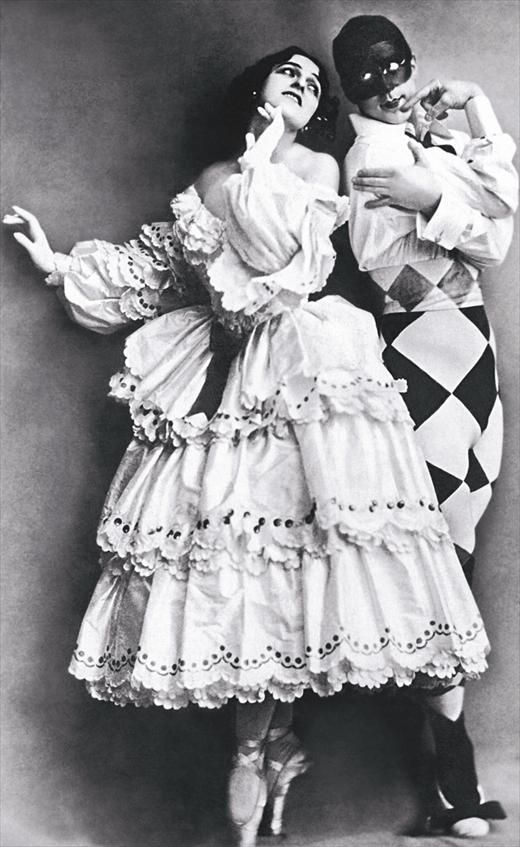 Mikhail Fokine und Vera Fokina in "Carnaval", 1910 | Foto via Pinterest