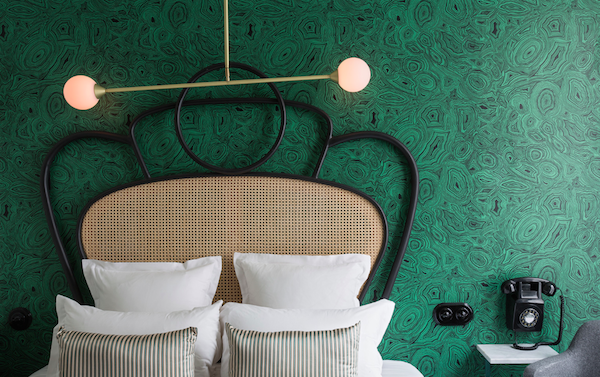 L'intérieur d'un hôtel à Paris.