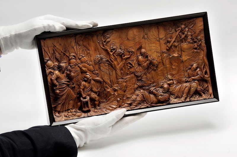 Viele spektakuläre Stücke werden jedes Jahr von der Kunstkammer Georg Laue (München) präsentiert. In diesem Jahr hat er ein Relief von 1660 dabei: "Christus im Garten Gethsemane".
