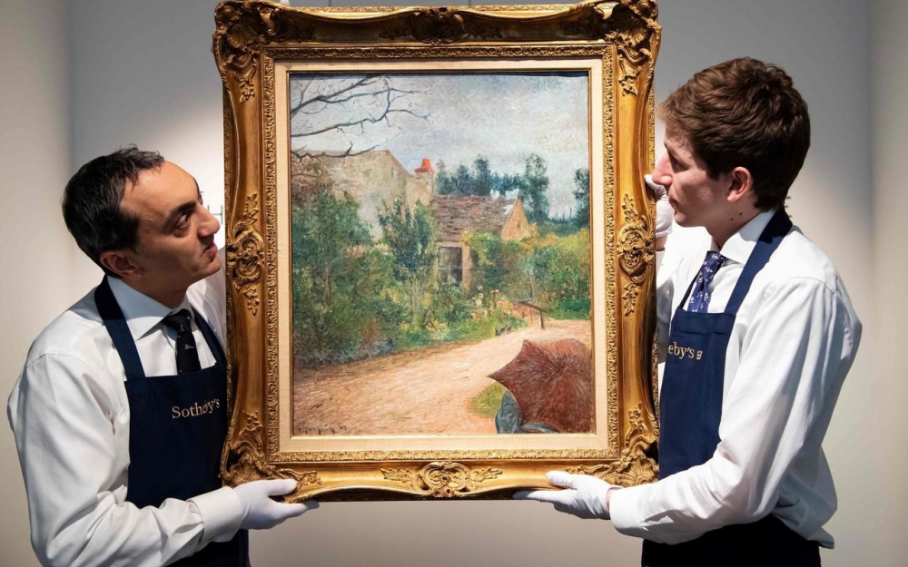 PAUL GAUGUIN. Le Jardin de Pissarro, Quai du Pothuis à Pontoise (1881). Imagen vía: © Sotheby's