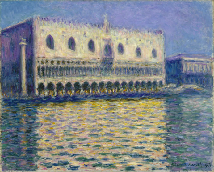 Toile exposée à Brooklyn Mew-York, Claude Monet, Le Palais Ducal, 1908, image ©Brooklyn Museum