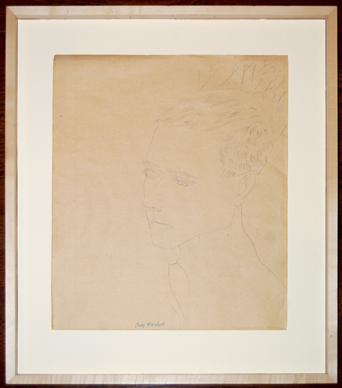 Übermittelt an Barnebys' Schätzungsservice: Eine Originalzeichnung von Andy Warhol aus einer Privatsammlung, Kugelschreiber/Papier, ca. 1956 Die Echtheit ist auf der Rückseite durch einen Stempel der Andy Warhol Authentication Board, Inc. garantiert. Vom derzeitigen Besitzer 1969 erworben.