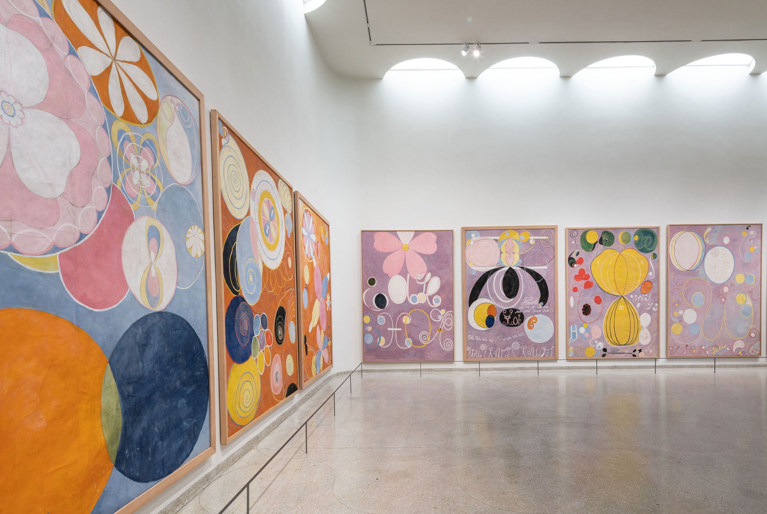 Hilma af Klint paintings at the Guggenheim. Image: The Guggenheim