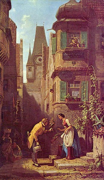 Carl Spitzweg, Der ewige Hochzeiter, ca. 1860 | Abb. via Wikipedia