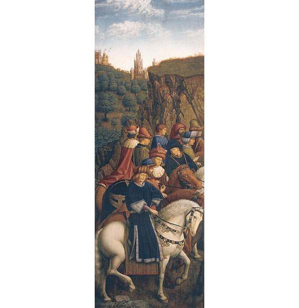 Jan and Hubert Van Eyk, 'Just Judges', 'Ghent Altarpiece', 1432, oil and tempera on wood panel