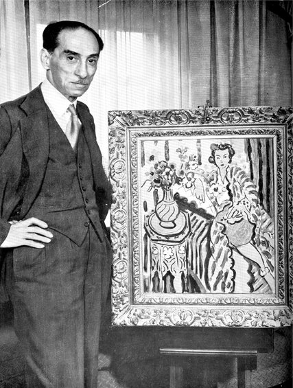 Alexandre Rosenberg en 1941 devant un tableau d'Henri Matisse Photo via the NYTimes