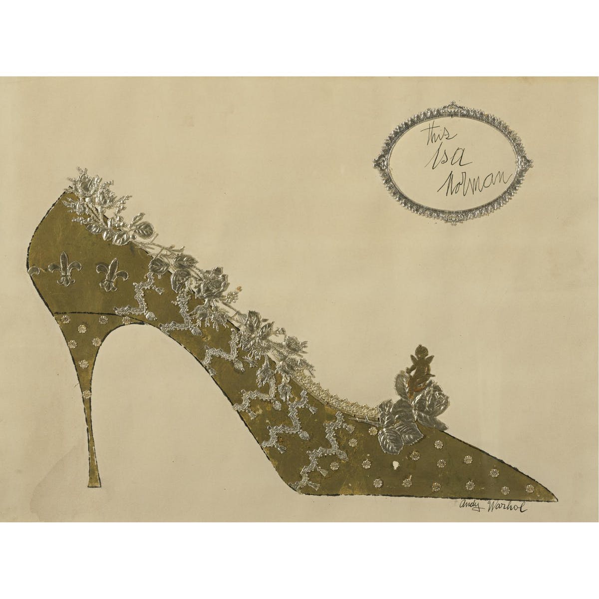 Andy Warhol, Gold Shoe, ca. 1958 | Abb.: Sotheby's