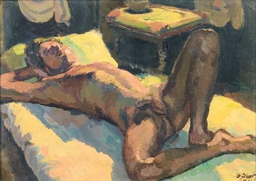 Reclining Male Nude av Duncan Grant. Bild via Pinterest