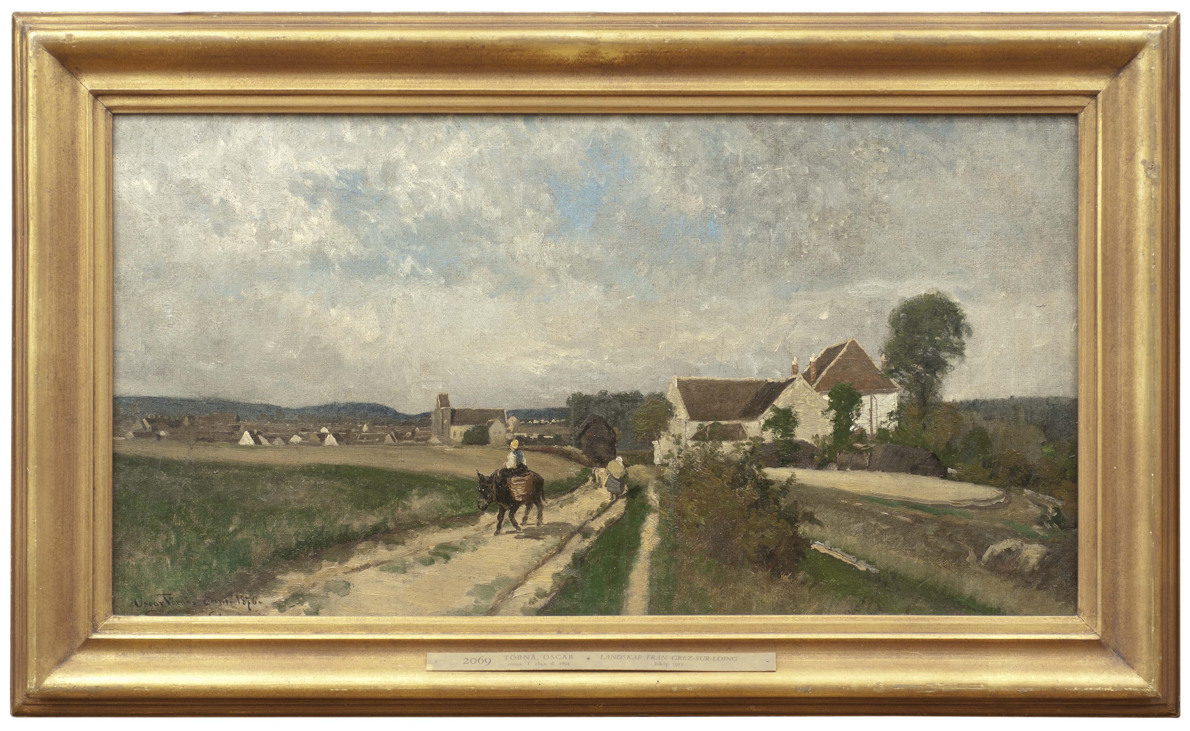 Oscar Törnå, Landskap från Grez-sur-Loing, 1876, olja på duk. Foto: Nationalmuseum