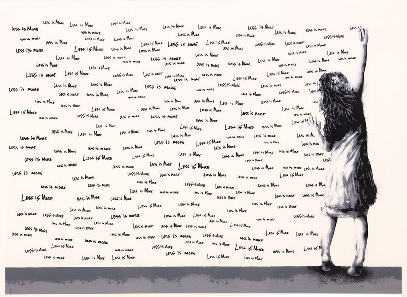 Martin Whatson, Less is more more more. Seriegraf undertecknad, daterad och numrerad. Bild: Chiswick