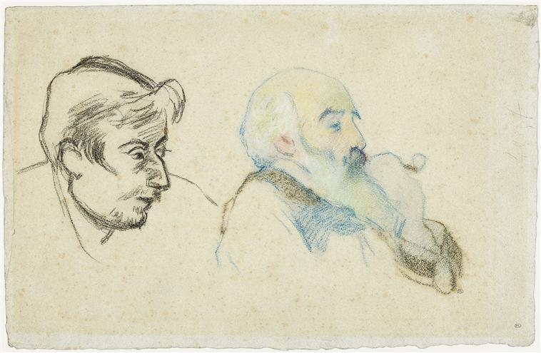 A double portrait of Paul Gauguin (left) and Camille Pissarro (right), Paul Gauguin. 1880. Image ©RMN-Grand Palais (musée d'Orsay) / Tony Querrec