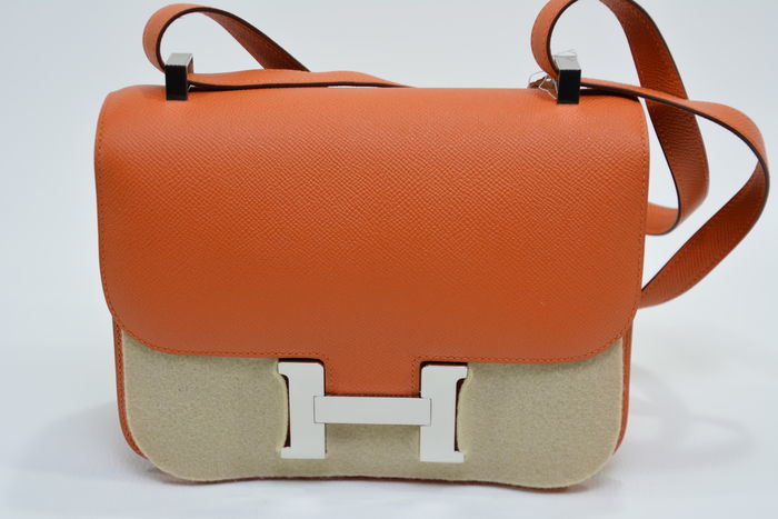 Hermès - Constance, orange EPSOM leather