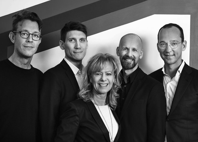 Michael Storåkers med några av kollegorna , CFHILL:s expertteam Michael Elmenbeck, Markus Kinge, Anna-KArin Pusic och Anders Welander